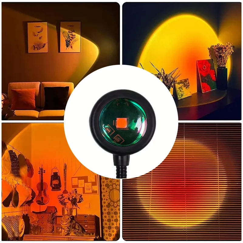 Sunset Projection Lamp – 360° Rotatable Mood Light