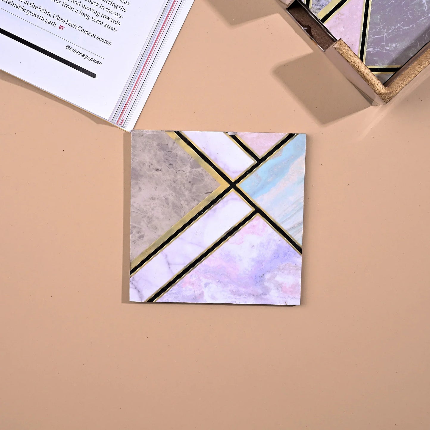 Set of 6 Modern Wooden Coasters