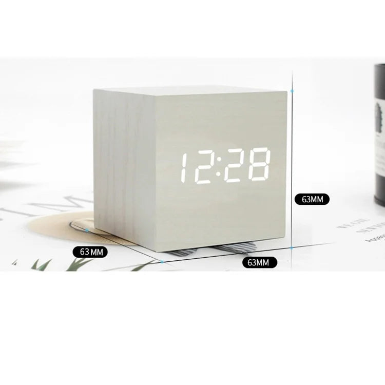 Wooden Digital LED Alarm Clock