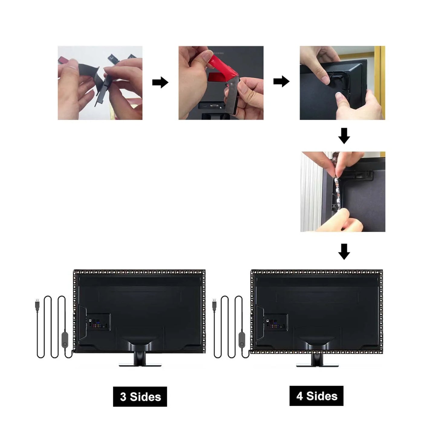 Gaming RGB LED Strip Light with PC Sync & Music Sync