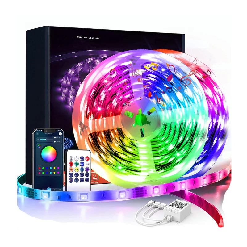 50 ft Smart RGBIC LED Strip Light with Bluetooth Control