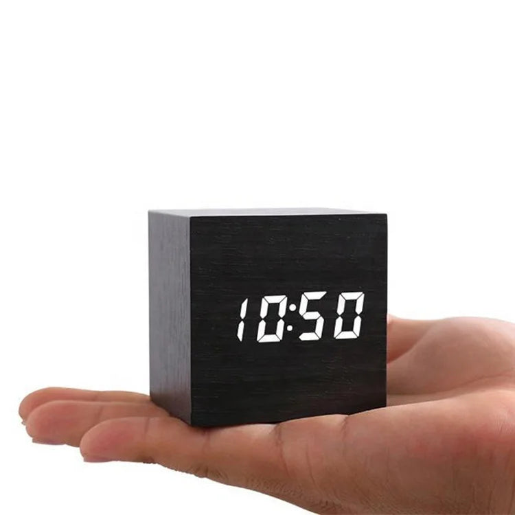 Wooden Digital LED Alarm Clock