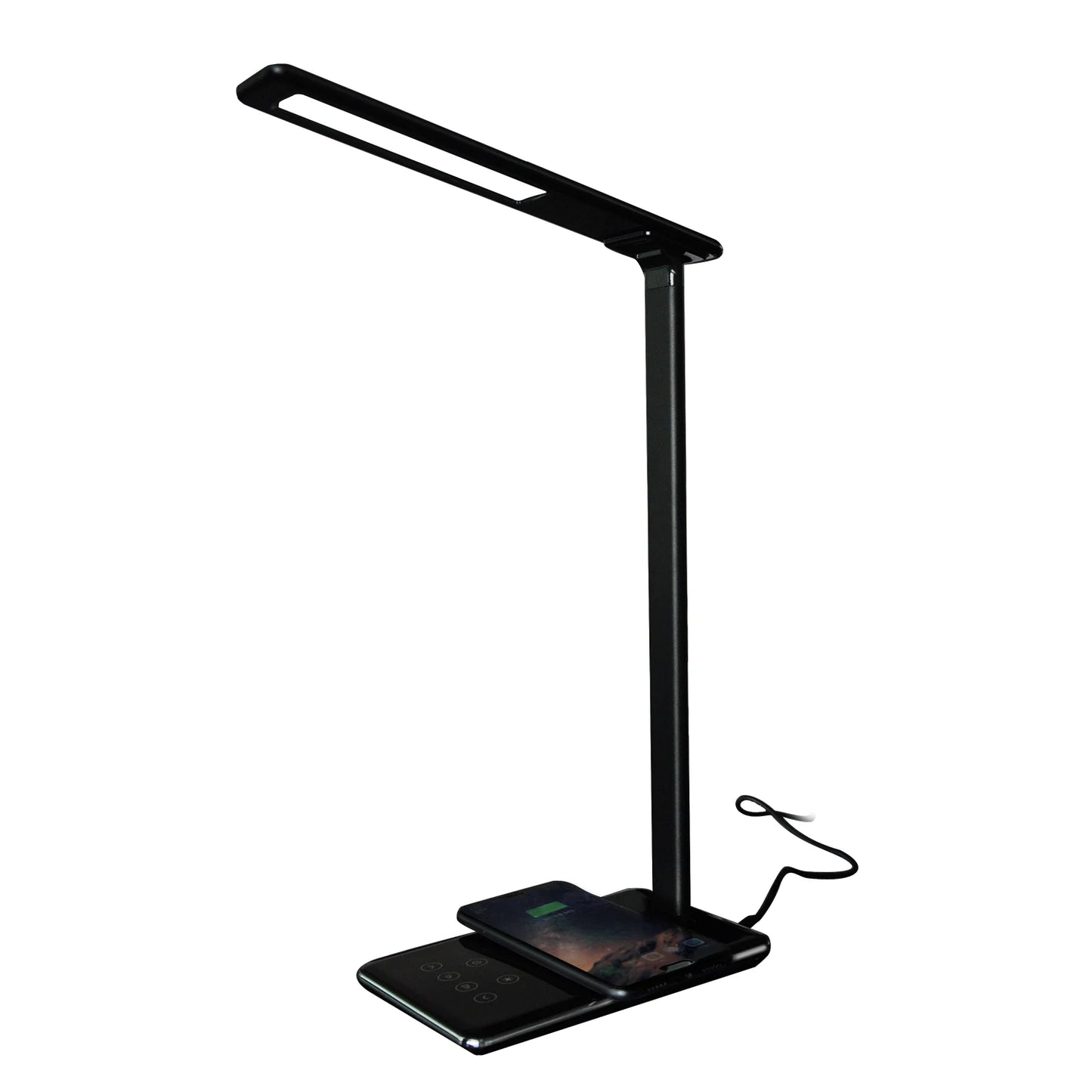 Adjustable LED Desk Lamp with Wireless Charging