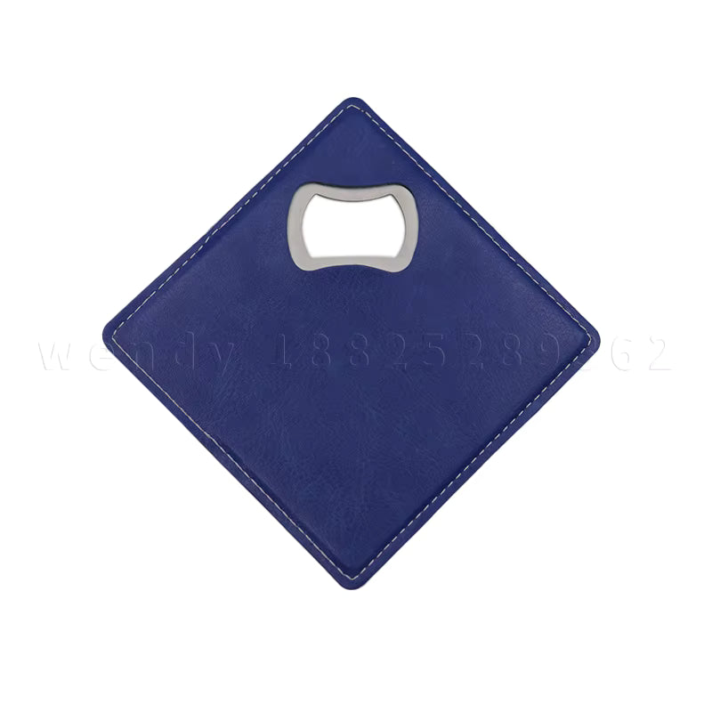 2-in-1 Leather Coaster with Bottle Opener