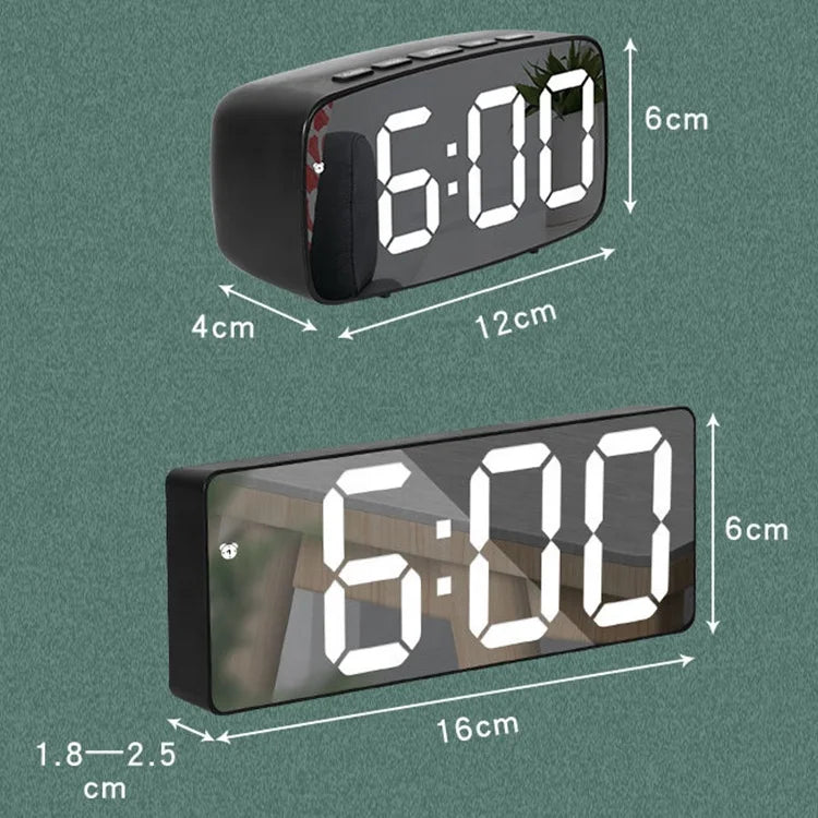 LED Mirror Digital Alarm Clock