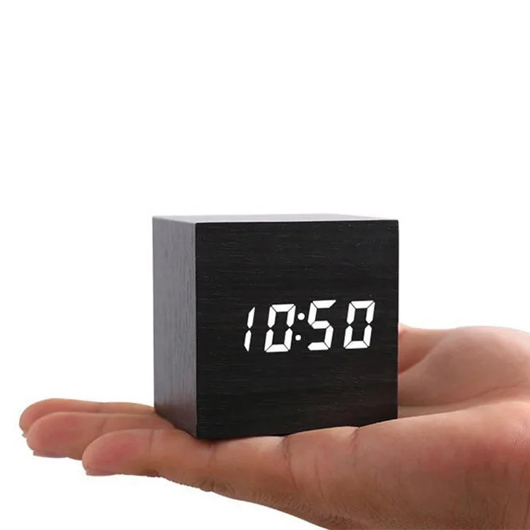 Wooden Digital LED Alarm Clock