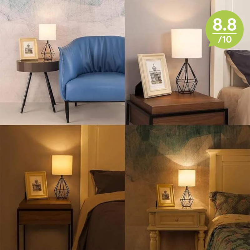 Modern Linen Shade Table Lamp for Desk