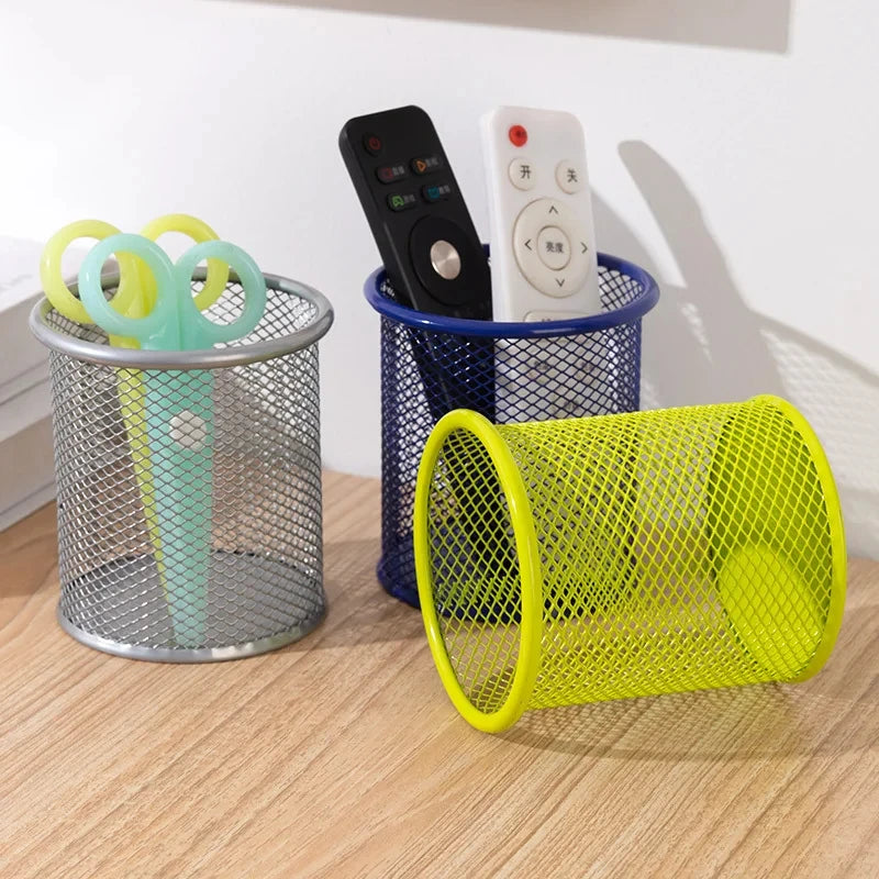 Metal Mesh Desk Pen Holder