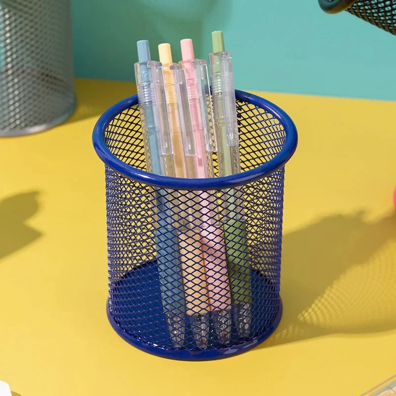 Metal Mesh Desk Pen Holder