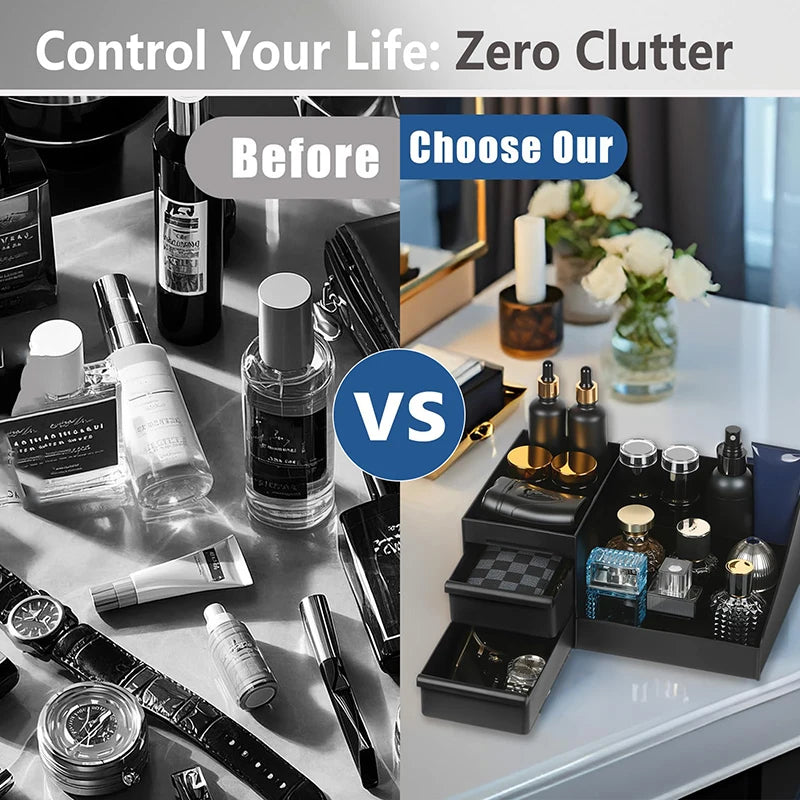 Bathroom Countertop Organizer with Drawers