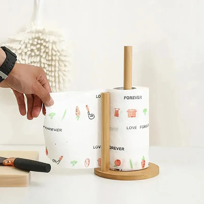 Bamboo Paper Towel Holder