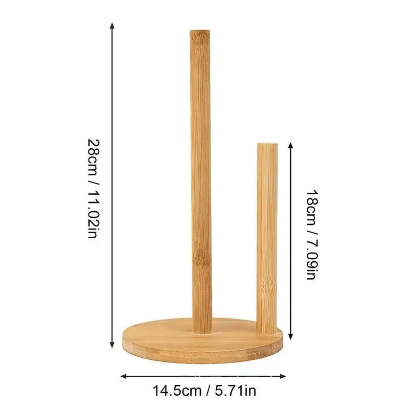Bamboo Paper Towel Holder