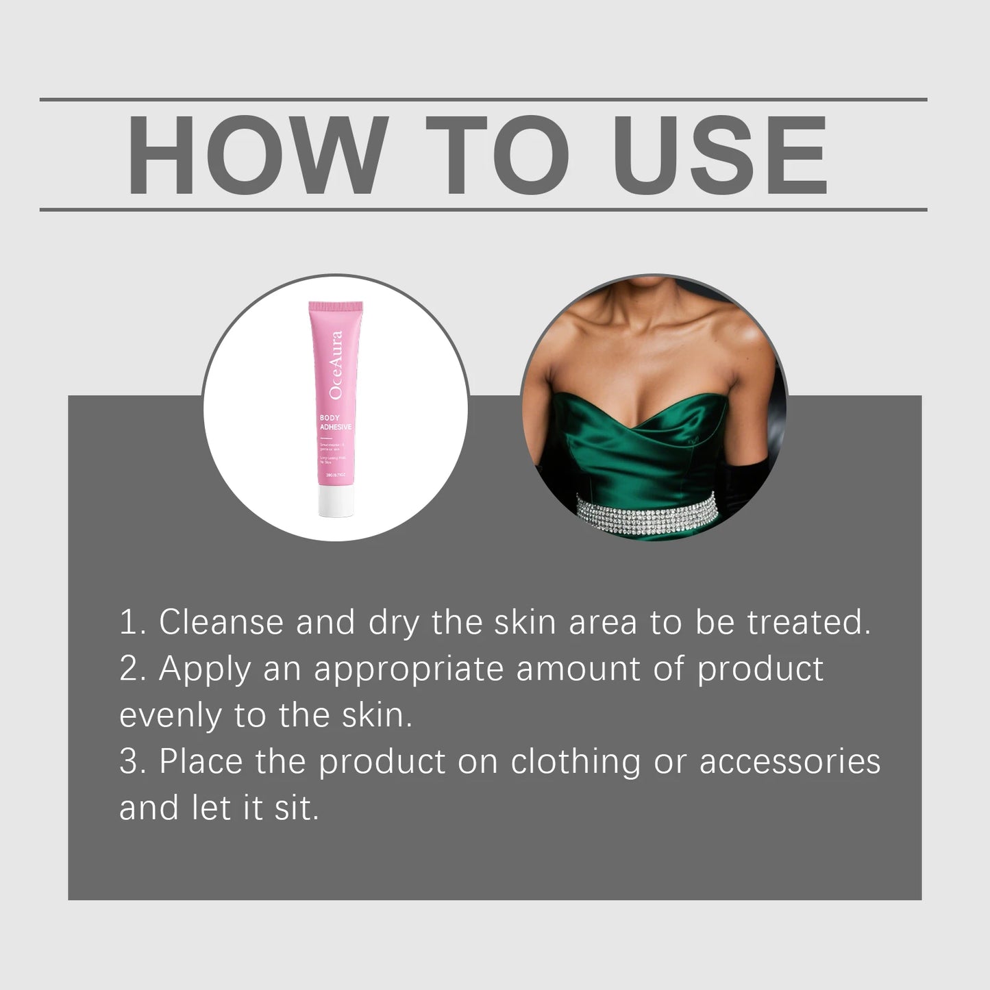 Invisible Clothing & Body Adhesive – Sweatproof, Skin-Safe Hold