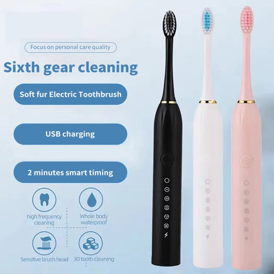 Electric Ultrasonic Toothbrush Set
