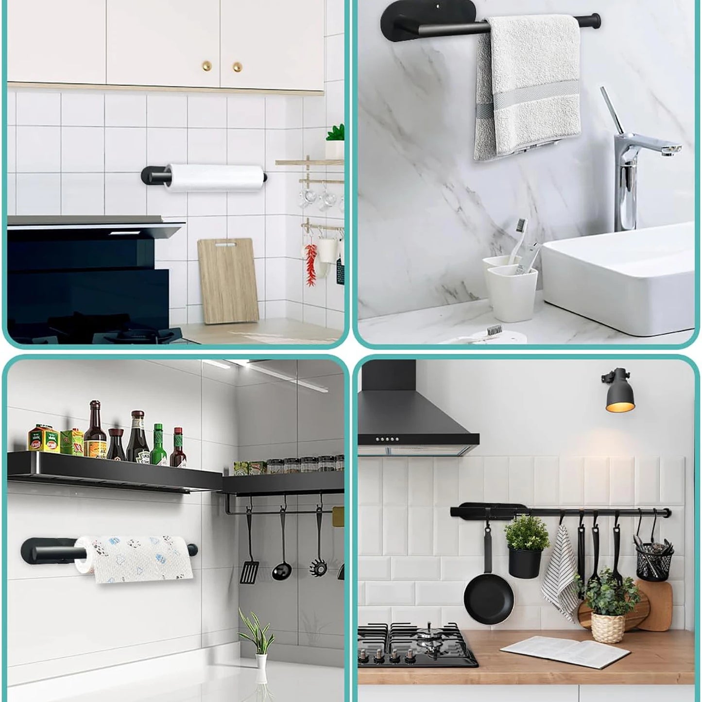 Adhesive Under Cabinet Paper Towel Holder