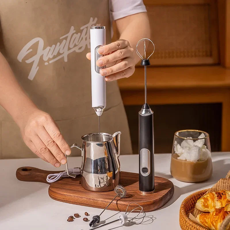 Electric Milk Frother & Mini Whisk