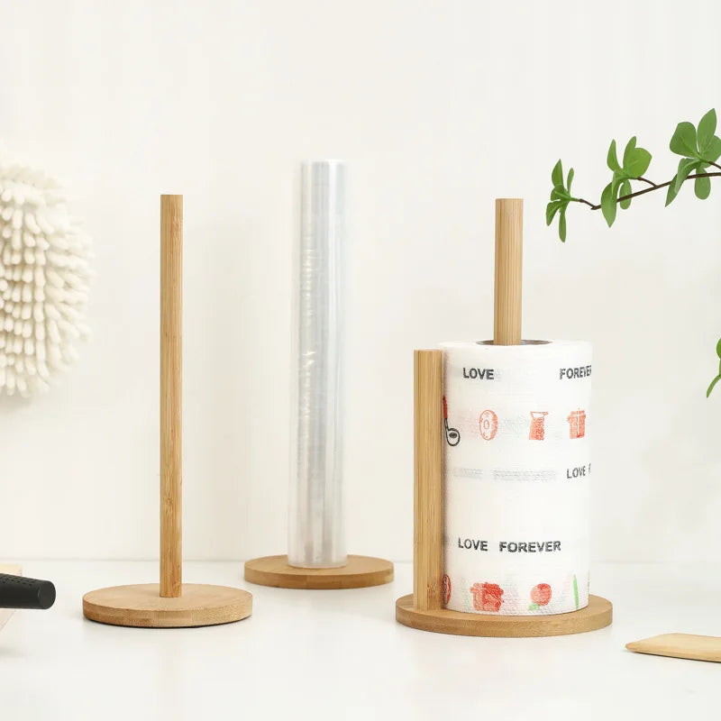 Bamboo Paper Towel Holder
