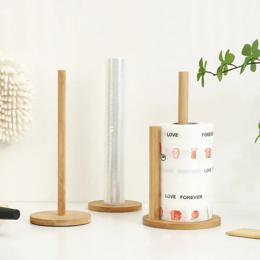 Bamboo Paper Towel Holder