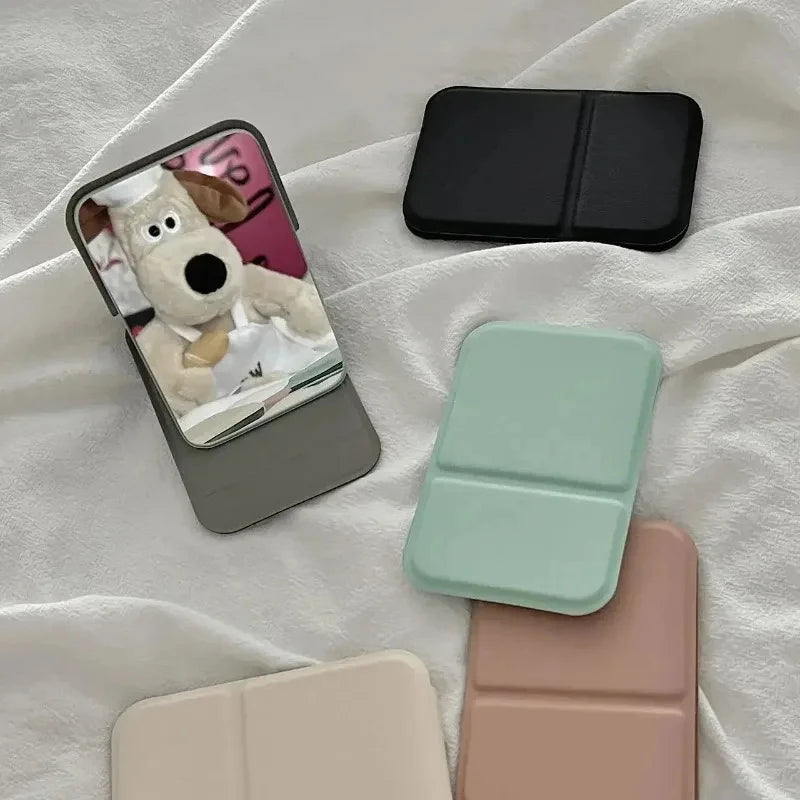 Foldable Leather Compact Makeup Mirror