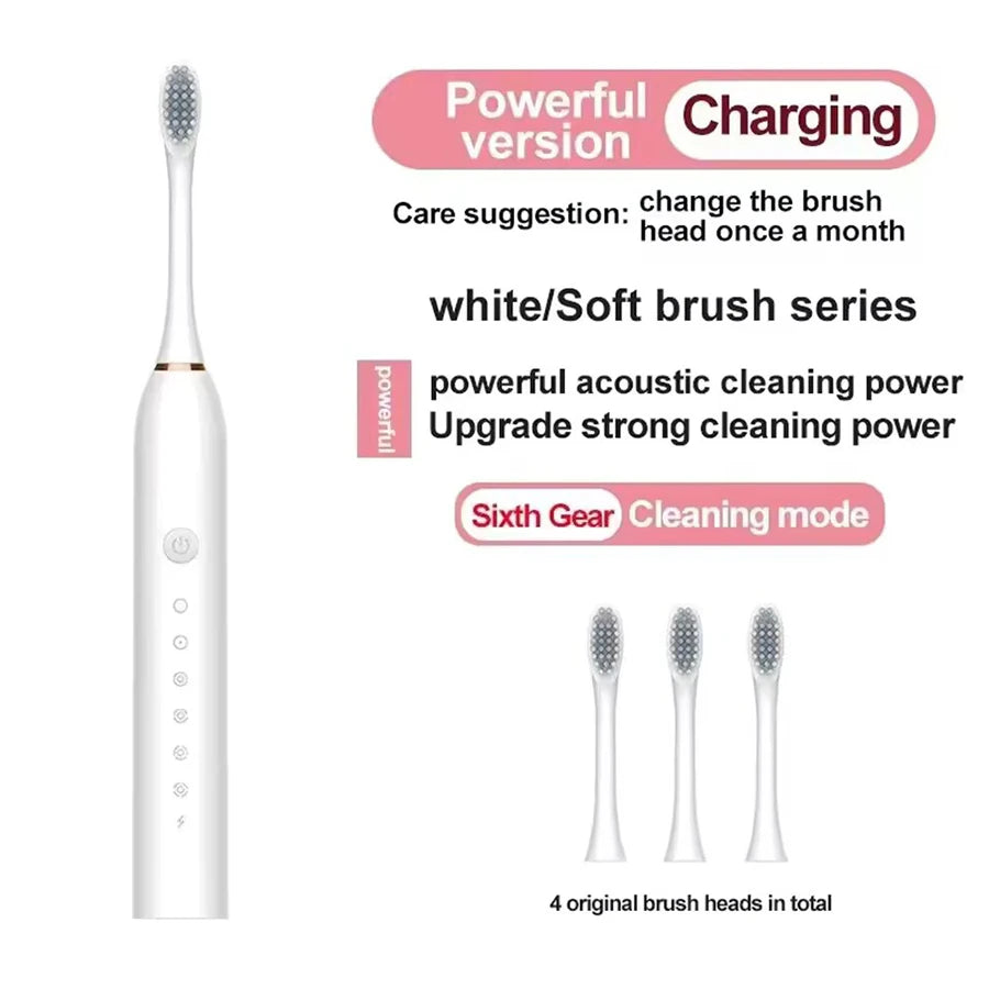 Electric Ultrasonic Toothbrush Set