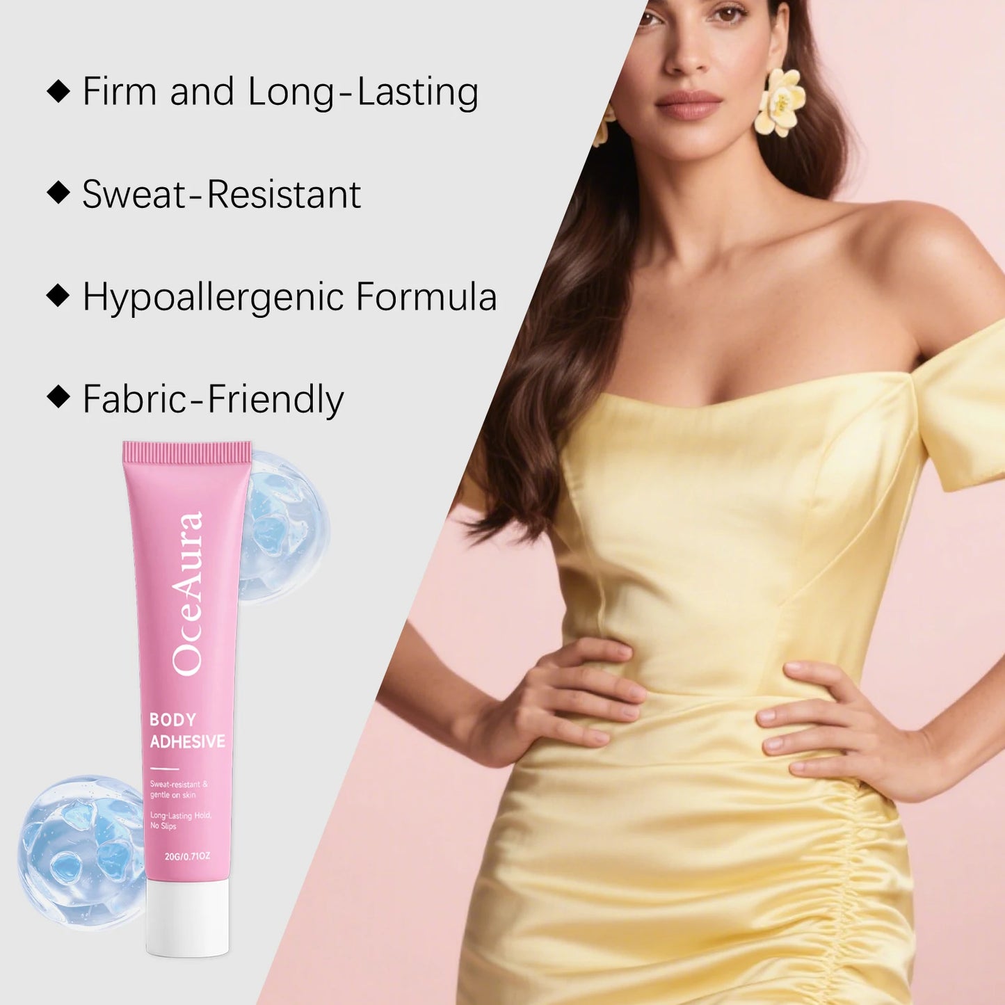 Invisible Clothing & Body Adhesive – Sweatproof, Skin-Safe Hold
