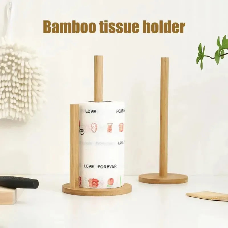 Bamboo Paper Towel Holder