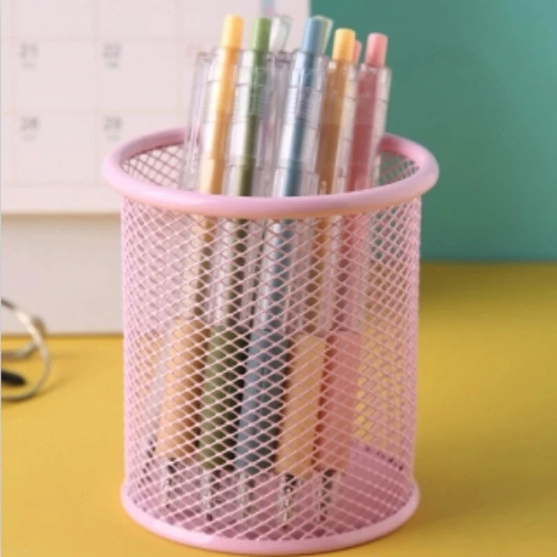 Metal Mesh Desk Pen Holder