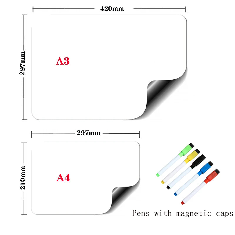 Magnetic Dry Erase Fridge Whiteboard Sheet