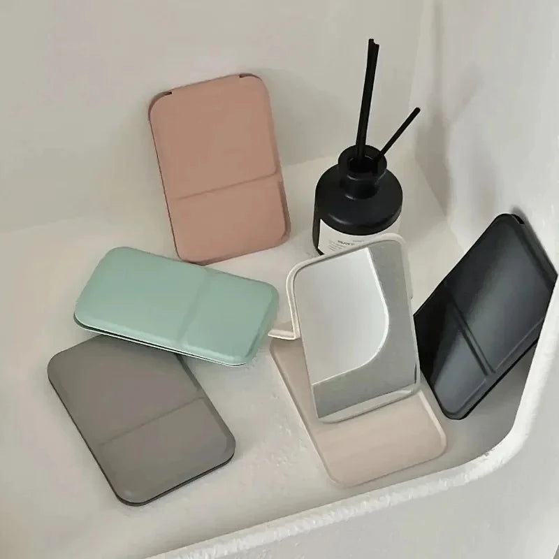 Foldable Leather Compact Makeup Mirror