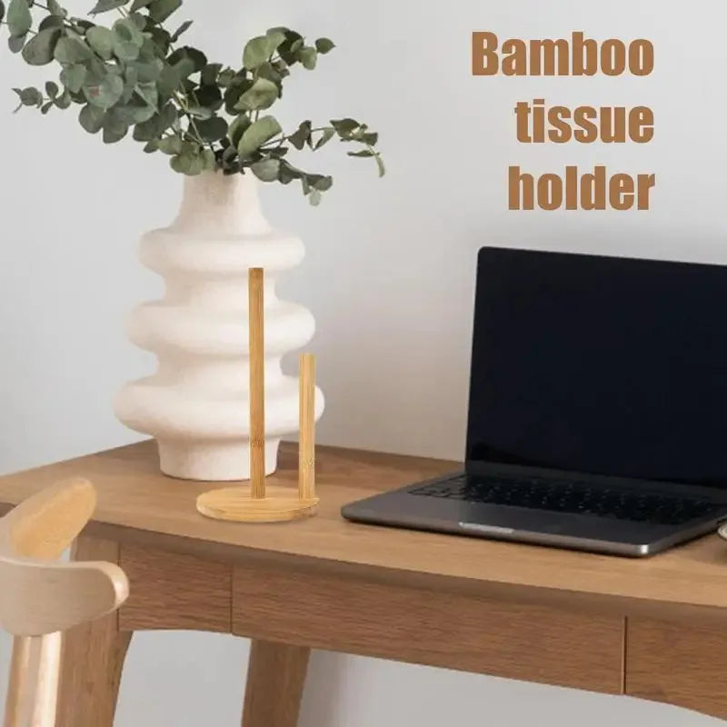 Bamboo Paper Towel Holder
