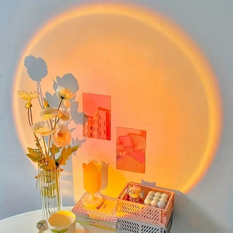 Sunset Projection Lamp – 360° Rotatable Mood Light