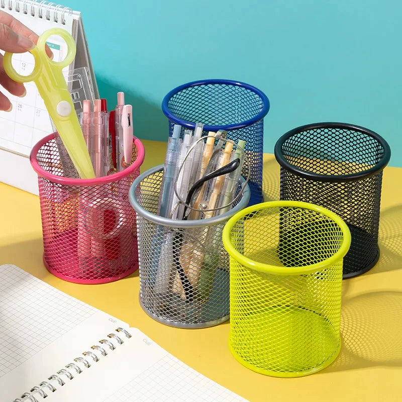 Metal Mesh Desk Pen Holder