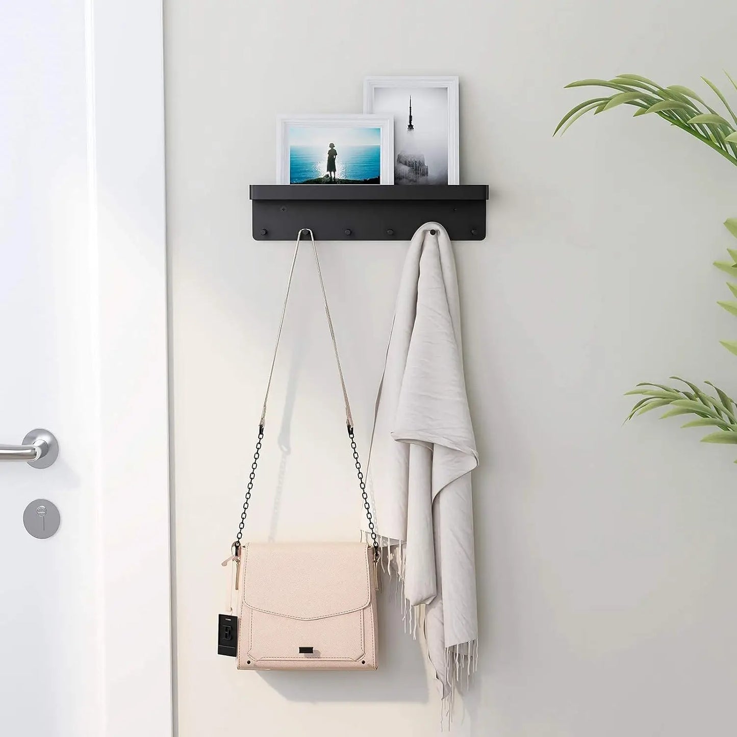 Wall-Mounted Key Holder & Mail Organizer