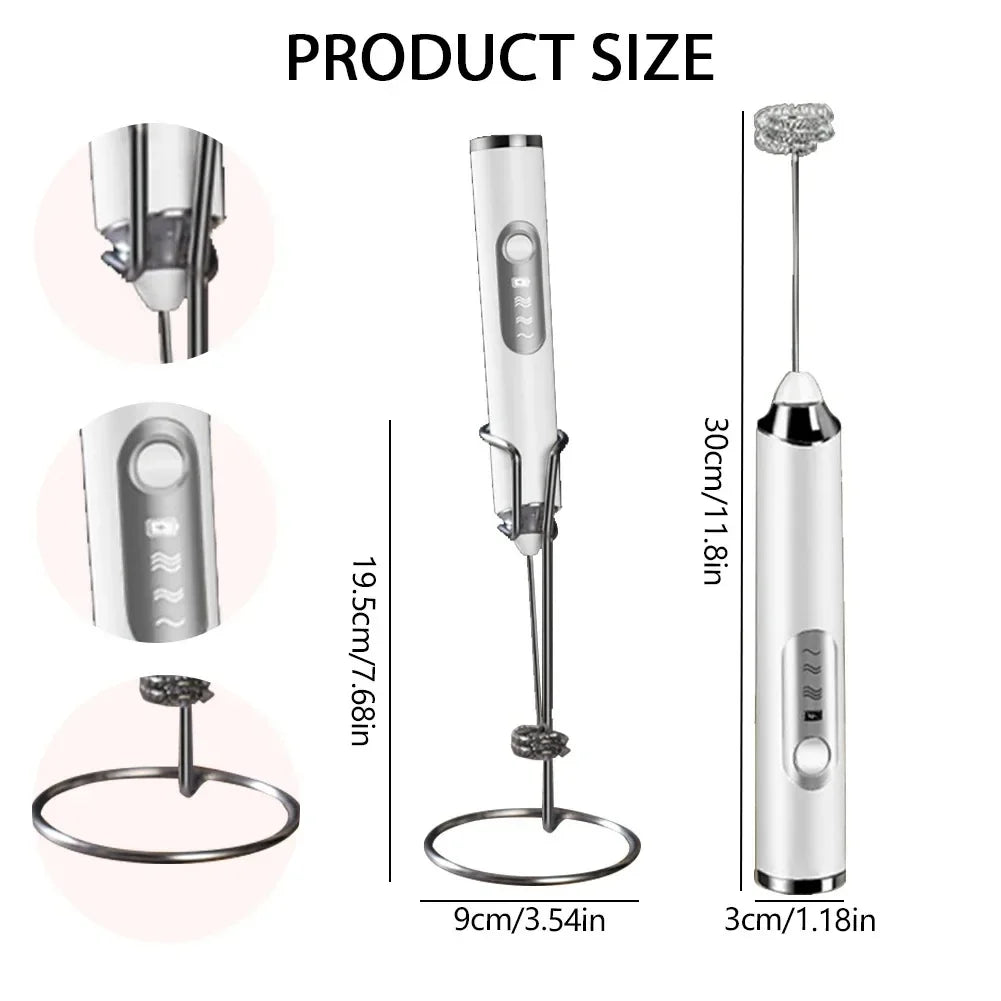 Electric Milk Frother & Mini Whisk