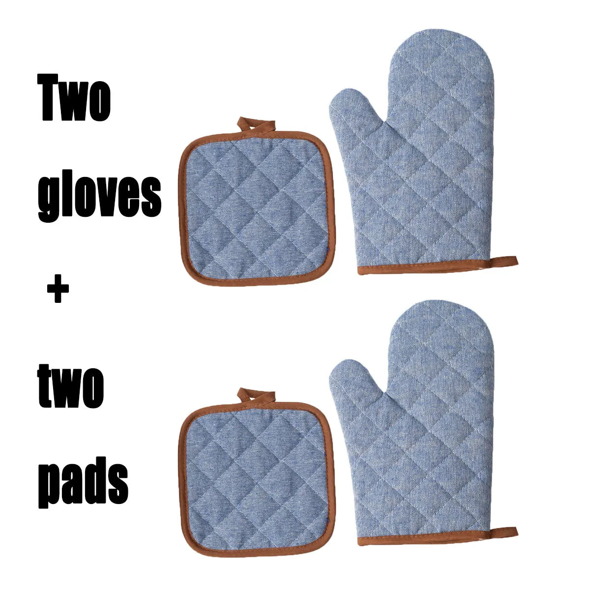 4pc Set Heat Resistant Baking Gloves