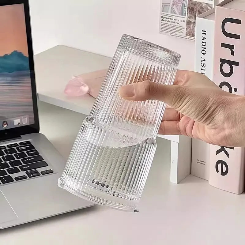Reusable Glass Tumbler with Lid & Straw
