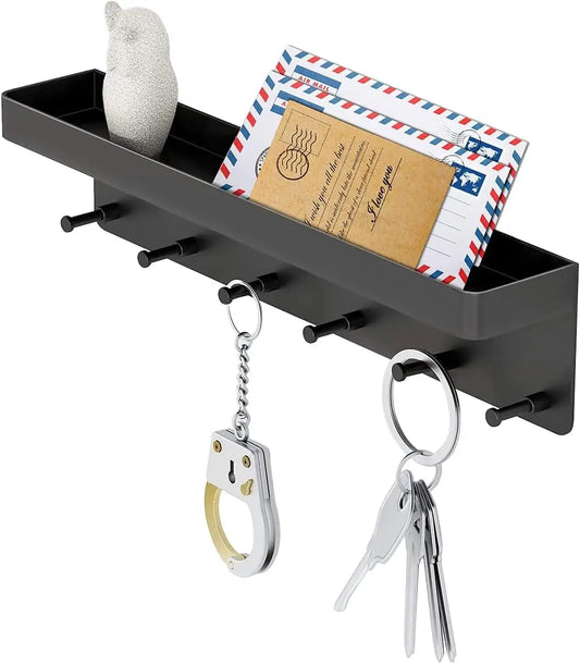 Wall-Mounted Key Holder & Mail Organizer