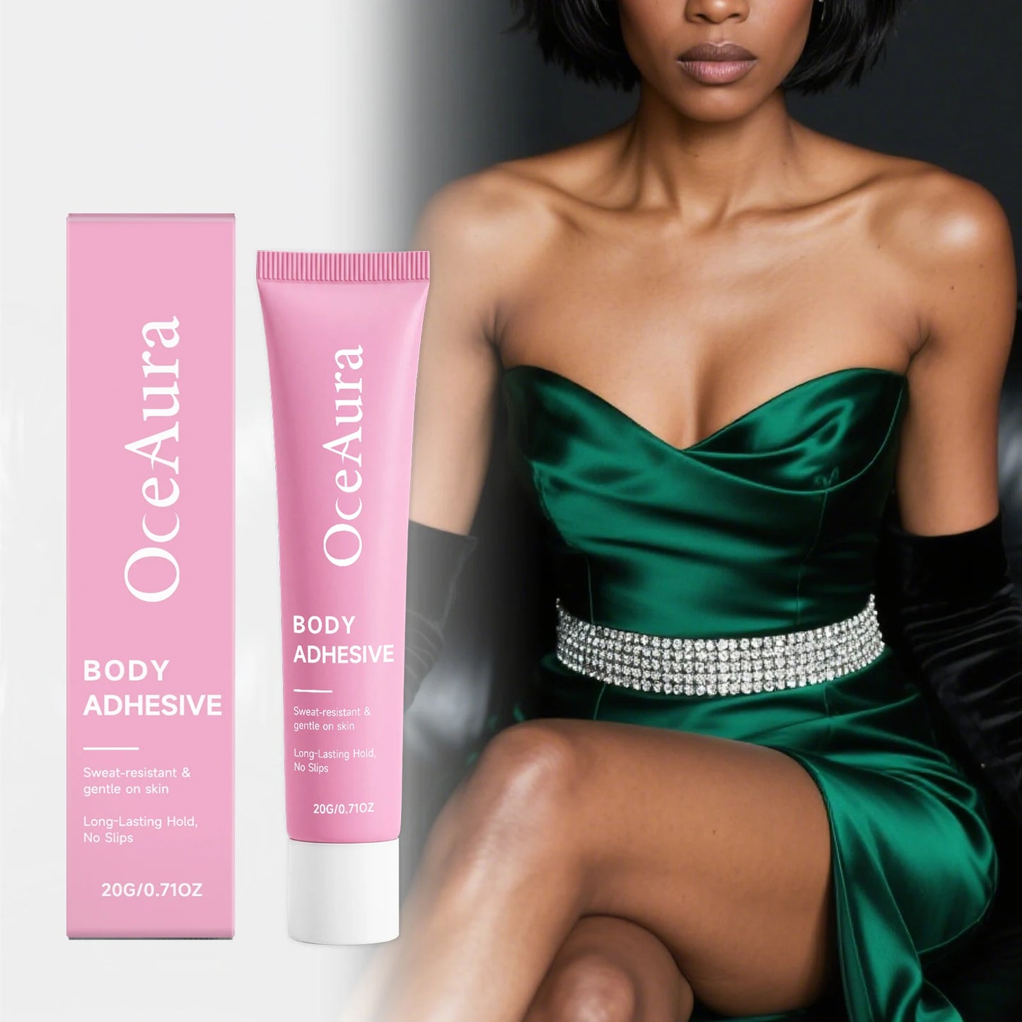 Invisible Clothing & Body Adhesive – Sweatproof, Skin-Safe Hold