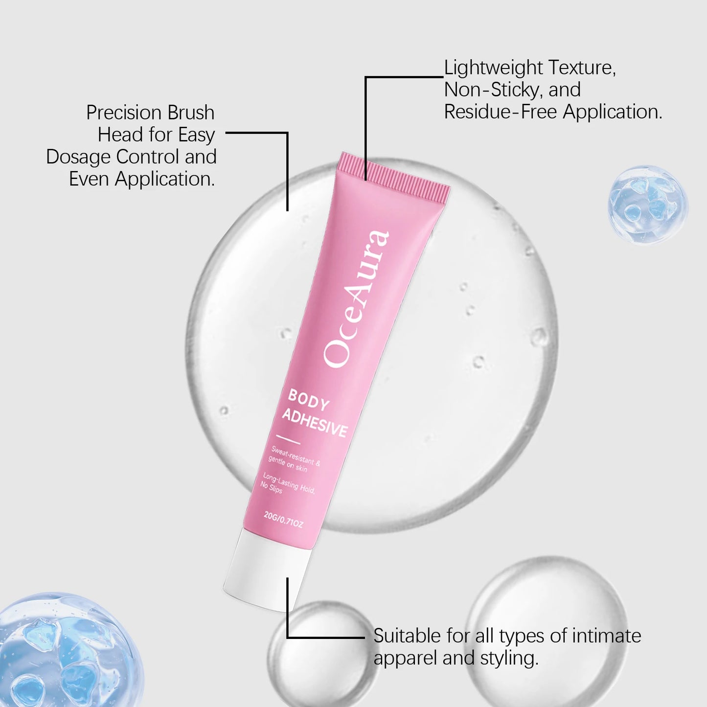 Invisible Clothing & Body Adhesive – Sweatproof, Skin-Safe Hold