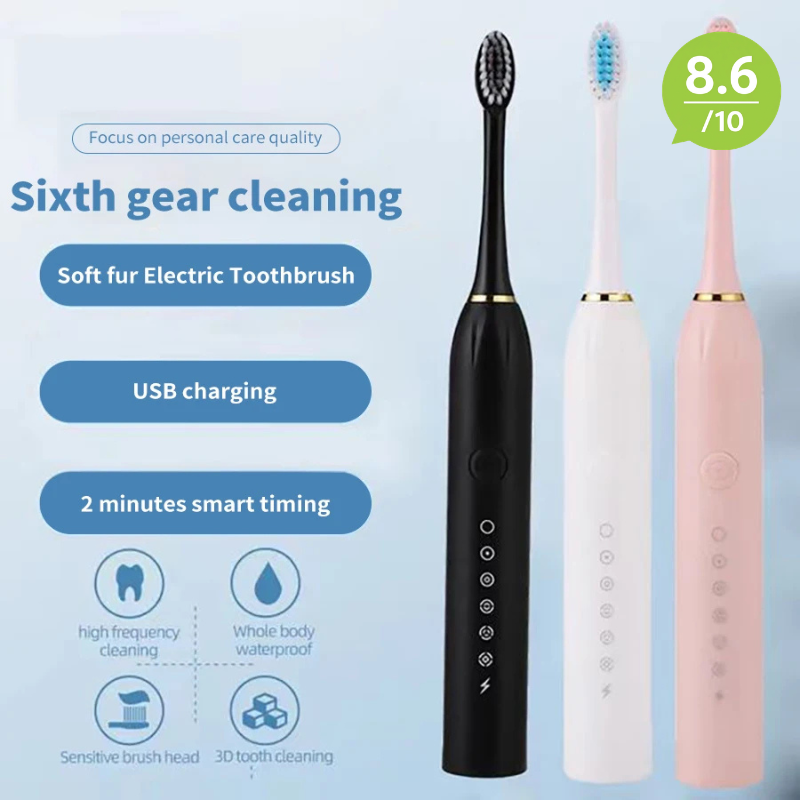 Electric Ultrasonic Toothbrush Set