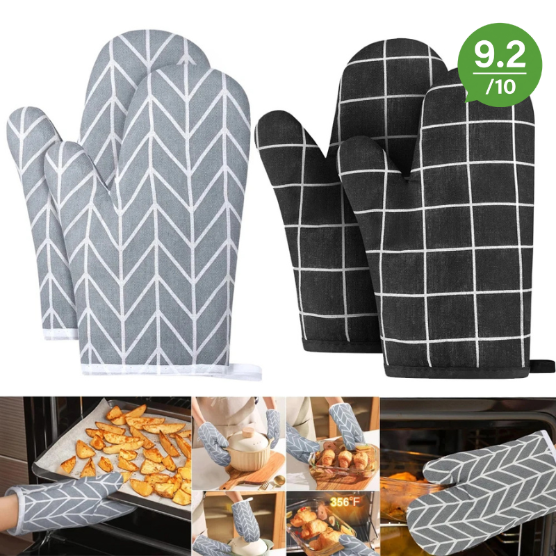 Heat Resistant Oven Mitts Set
