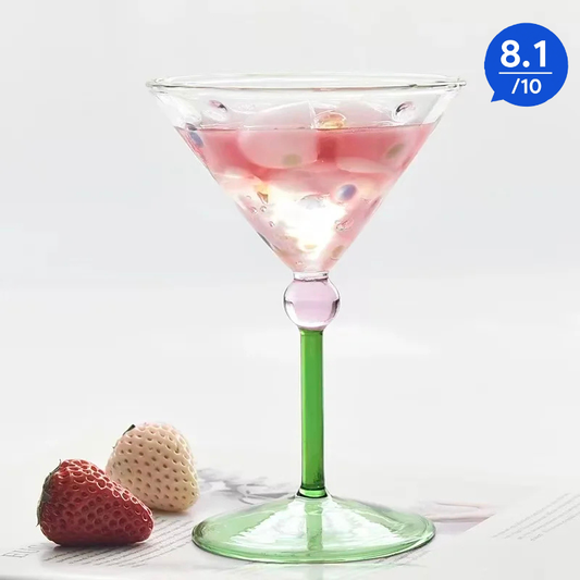Vintage Polka Dot Cocktail & Wine Glass