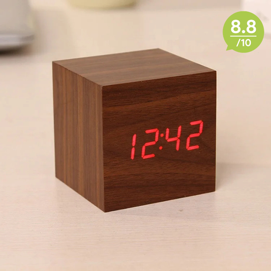 Wooden Digital LED Alarm Clock