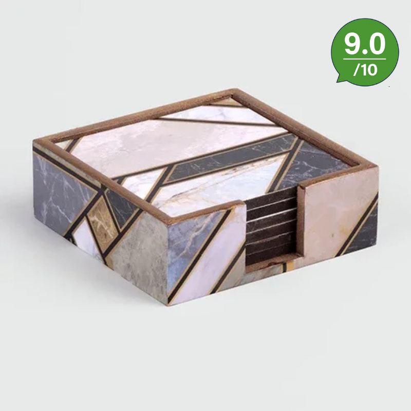 Set of 6 Modern Wooden Coasters
