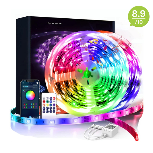 50 ft Smart RGBIC LED Strip Light with Bluetooth Control