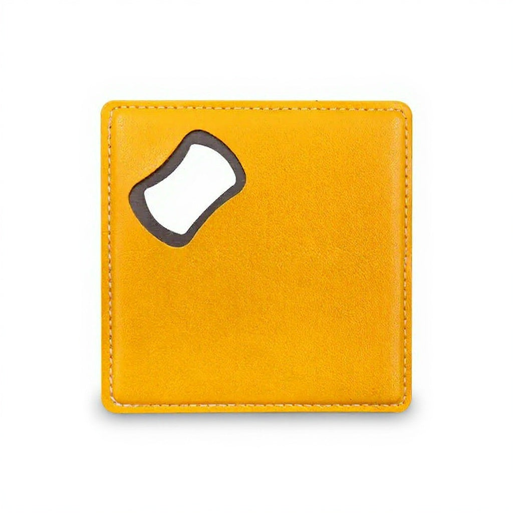 2-in-1 Leather Coaster with Bottle Opener — edited